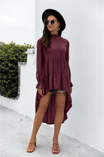 Load image into Gallery viewer, Solid Asymmetrical Patch Pleated Dress
