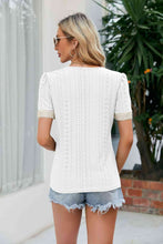 Load image into Gallery viewer, Contrast V-Neck Puff Sleeve Top