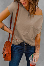 Load image into Gallery viewer, Capped Sleeve Round Neck T-Shirt