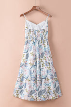 Load image into Gallery viewer, Floral Spaghetti Strap Tiered Midi Dress
