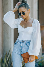 Load image into Gallery viewer, Tied Balloon Sleeve Bodysuit