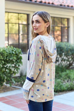 Load image into Gallery viewer, Celeste Design Full Size Polka Dot Drawstring Hoodie
