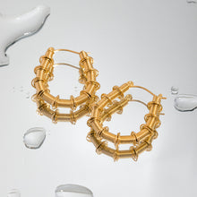 Load image into Gallery viewer, Gold-Plated Stainless Steel Hoop Earrings