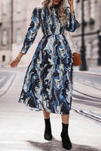 Load image into Gallery viewer, Printed Smocked Ruffle Hem Dress
