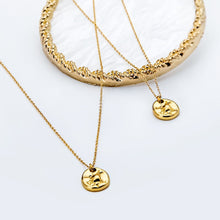 Load image into Gallery viewer, Gold-Plated Copper Coin Shape Pendant Necklace