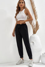 Load image into Gallery viewer, Drawstring Elastic Waist Pocket Joggers