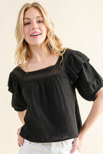 Load image into Gallery viewer, And The Why Square Neck Ruffled Blouse