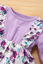 Load image into Gallery viewer, Girls Floral Two-Tone Dress