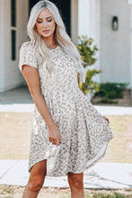 Load image into Gallery viewer, Leopard Print Empire Waist Babydoll Dress