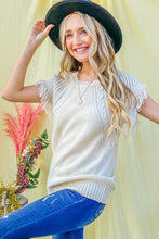 Load image into Gallery viewer, And The Why Openwork Shoulder Fringe Detailed Sweater