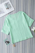 Load image into Gallery viewer, Textured V-Neck Half Sleeve Blouse