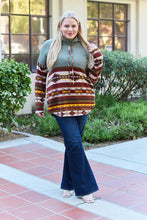 Load image into Gallery viewer, Celeste Design Full Size Geometric Turtleneck Drawstring Knit Top