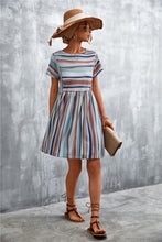 Load image into Gallery viewer, Striped Round Neck Dress