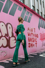 Load image into Gallery viewer, Side Slit Cropped Top and Cutout Pants Set