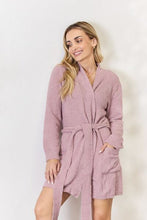 Load image into Gallery viewer, Hailey & Co Tie Front Long Sleeve Robe