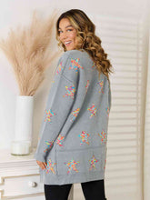 Load image into Gallery viewer, Star Pattern Open Front Cardigan with Pockets