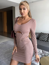 Load image into Gallery viewer, Cutout Scoop Neck Mini Dress