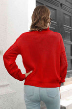 Load image into Gallery viewer, Cable-Knit Turtleneck Sweater