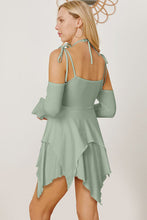 Load image into Gallery viewer, Tie Shoulder Layered Mini Cami Dress