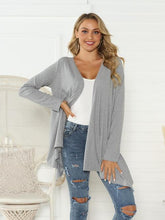 Load image into Gallery viewer, Floral Open Front Long Sleeve Cardigan