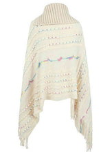 Load image into Gallery viewer, Cloak Sleeve Fringe Detail Poncho