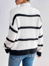 Load image into Gallery viewer, Striped Mock Neck Sweater