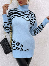 Load image into Gallery viewer, Animal Print Turtleneck Sweater