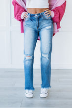 Load image into Gallery viewer, RISEN Head Over Heels Distressed Straight Leg Jeans