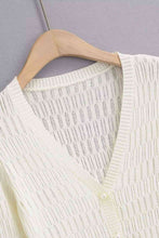 Load image into Gallery viewer, Button Down Long Sleeve Cropped Cardigan