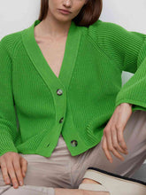 Load image into Gallery viewer, Raglan Sleeve Button Down Cardigan