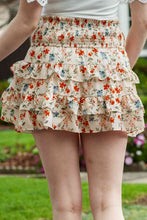 Load image into Gallery viewer, Floral Smocked Waist Layered Skirt
