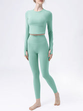 Load image into Gallery viewer, Round Neck Long Sleeve Active T-Shirt