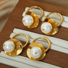 Load image into Gallery viewer, 18K Gold-Plated Bead Dangle Earrings
