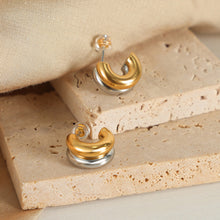 Load image into Gallery viewer, 18K Gold-Plated C-Hoop Earrings
