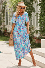 Load image into Gallery viewer, Multicolored V-Neck Maxi Dress