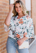 Load image into Gallery viewer, Floral Cowl Neck Blouse