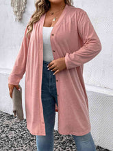Load image into Gallery viewer, Plus Size Button Down Longline Cardigan