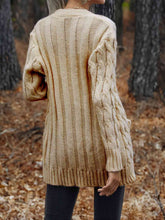 Load image into Gallery viewer, Cable-Knit Button Down Cardigan