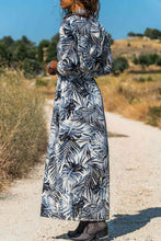 Load image into Gallery viewer, Botanical Print Maxi Shirt Dress