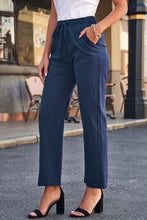 Load image into Gallery viewer, Drawstring Elastic Waist Pants with Pockets