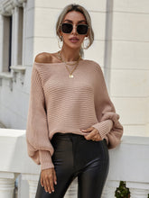 Load image into Gallery viewer, Horizontal Ribbing Dolman Sleeve Sweater