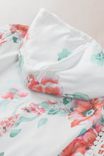 Load image into Gallery viewer, Floral Lace Trim Drawstring Hoodie