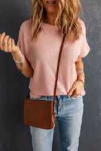 Load image into Gallery viewer, Boat Neck Waffle-Knit Top