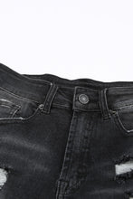 Load image into Gallery viewer, Raw Hem Distressed Denim Shorts