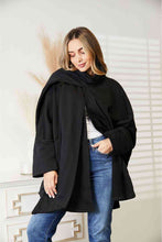 Load image into Gallery viewer, HEYSON Full Size Open Front Cardigan with Scarf Design