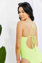 Load image into Gallery viewer, Marina West Swim High Tide One-Piece in Lemon-Lime