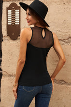 Load image into Gallery viewer, Mesh Yoke Sleeveless Top