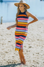 Load image into Gallery viewer, Multicolored Side Slit Knit Sweater Dress