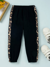 Load image into Gallery viewer, Girls Color Block Printed Cold-Shoulder Tee and Joggers Set