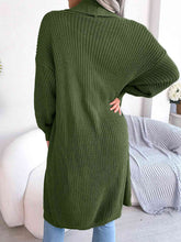 Load image into Gallery viewer, Open Front Dropped Shoulder Longline Cardigan